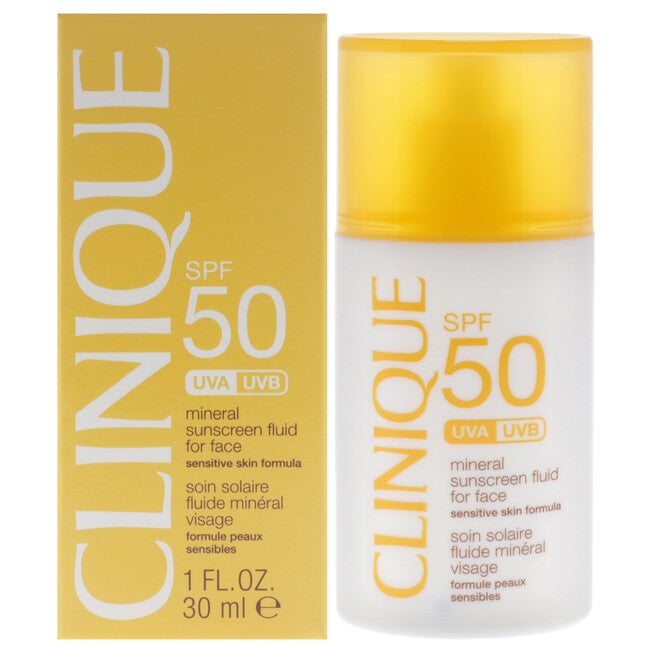 Broad Spectrum SPF 50 Mineral Sunscreen Fluid for Face by Clinique for Women - 1 oz Sunscreen, See Description, hi-res image number 0
