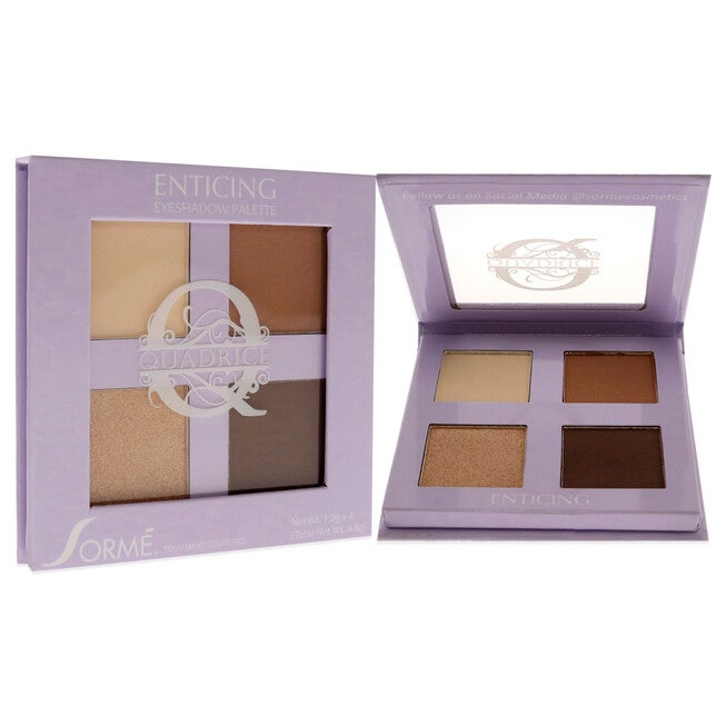 Quadrice Eyeshadow Palette - Enticing by Sorme Cosmetics for Women - 0.16 oz Palette, See Description, alternate image number 1