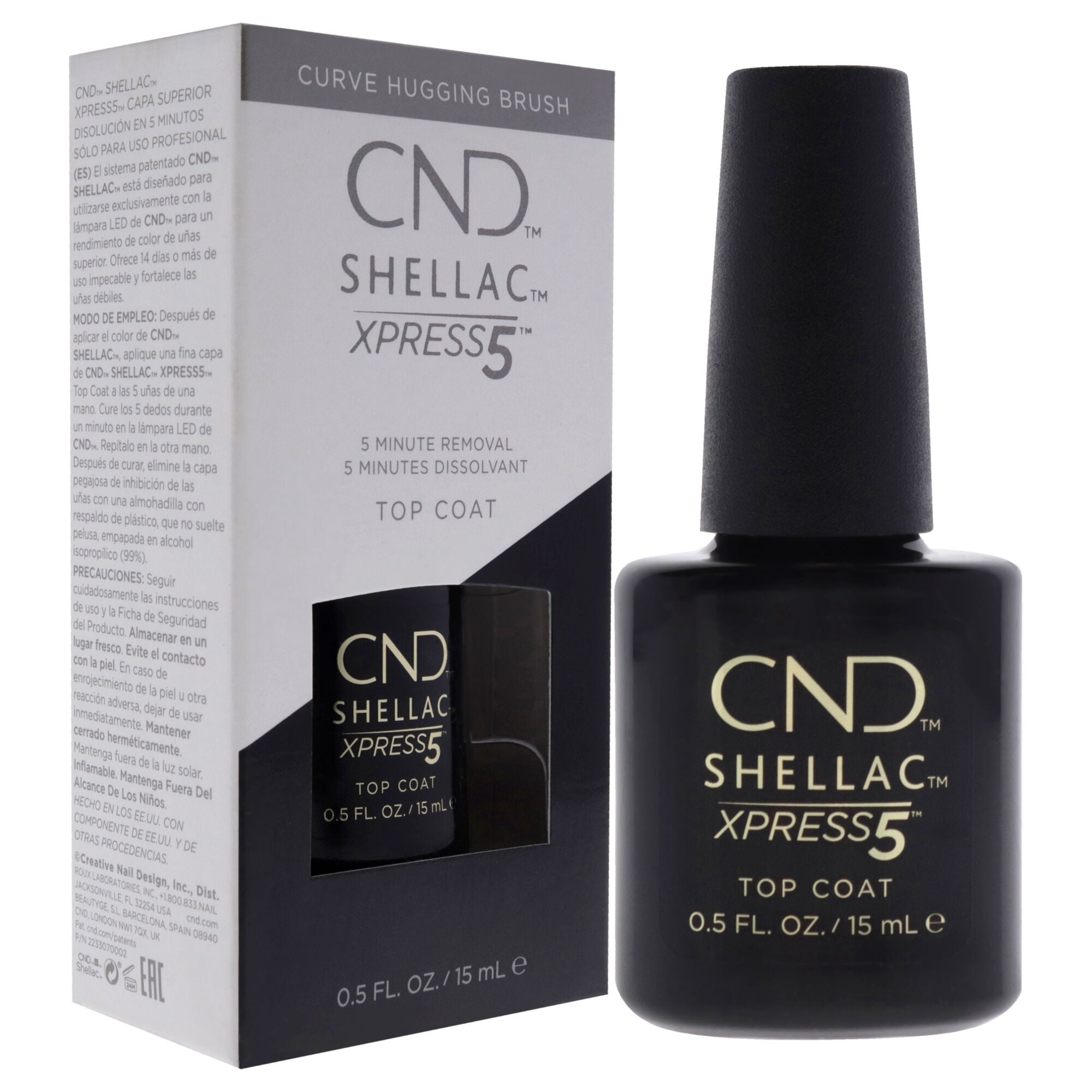Shellac Nail Color - Xpress5 Top Coat by CND for Women - 0.5 oz Nail Polish, See Description, alternate image number 1