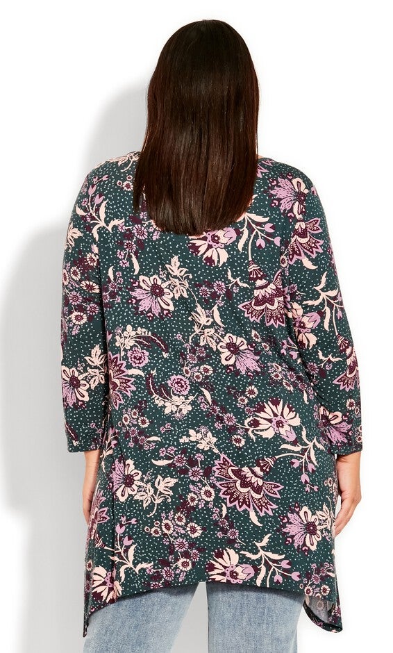 Keyhole Swing Tunic - teal, , alternate image number 2