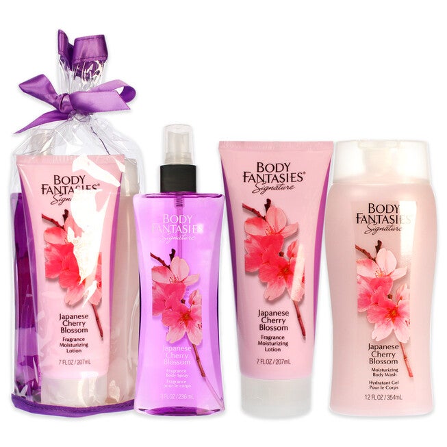 Signature Japanese Cherry Blossom Set by Body Fantasies for Women - 3 Pc Gift Set, , alternate image number 3