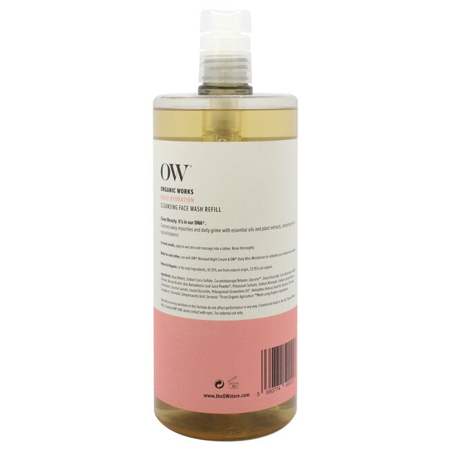 Daily Hydration Cleansing Face Wash by Organic Works for Women - 33.8 oz Cleanser (Refill), See Description, alternate image number 2