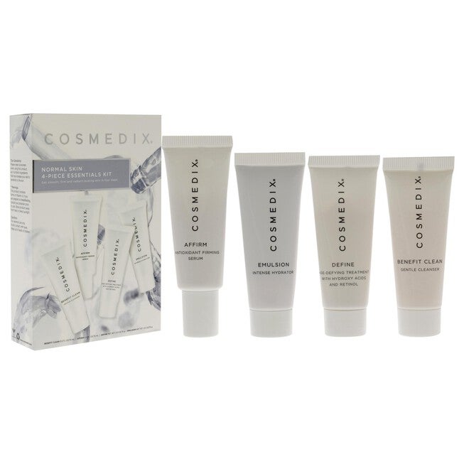Normal Skin Essentials Kit by Cosmedix for Unisex - 4 Pc 0.5oz Benefit Clean, 0.5oz Affirm, 0.5oz Define, 0.5oz Emulsion, NA, alternate image number null