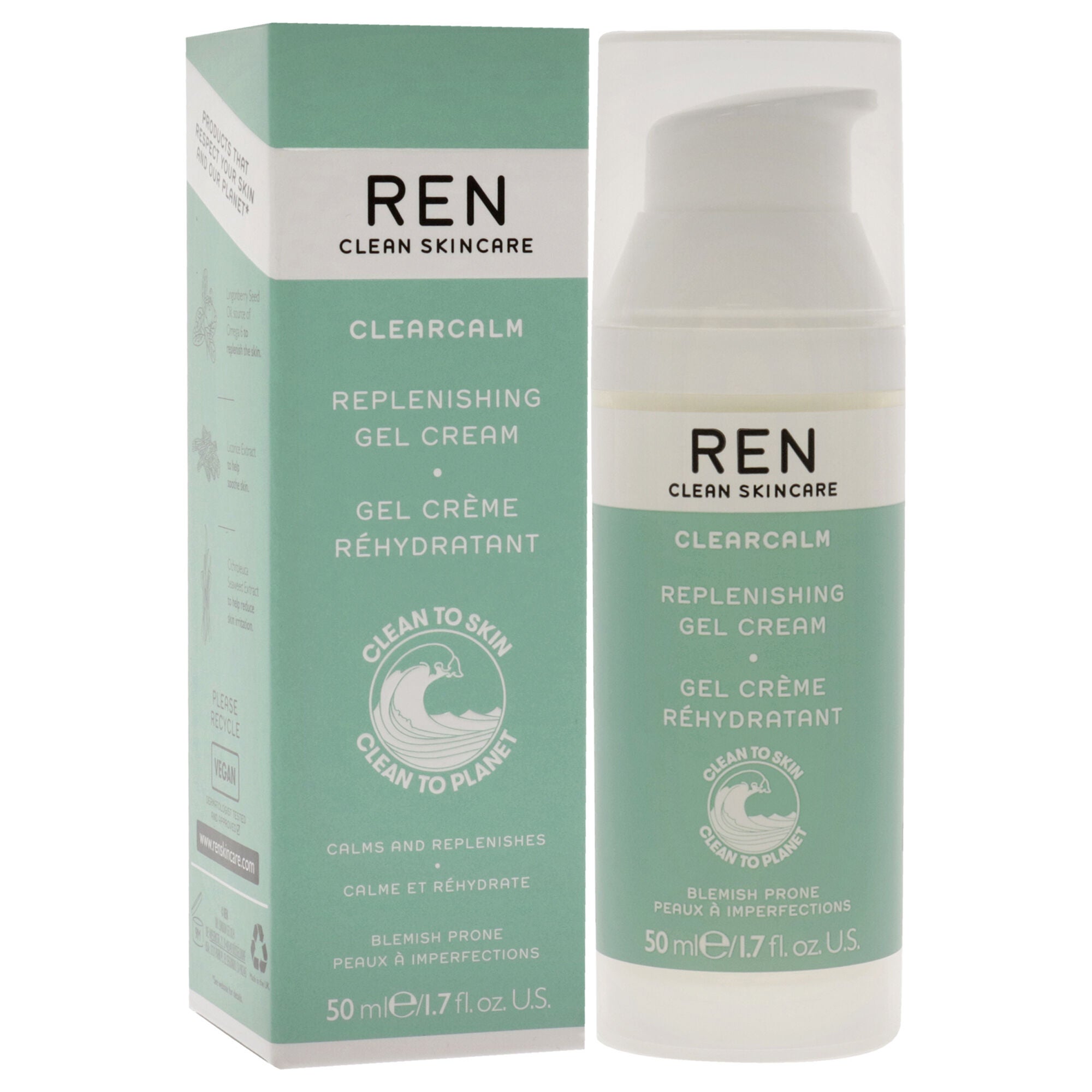 Clearcalm Replenishing Gel Cream by Ren for Women - 1.7 oz Gel, , alternate image number 7