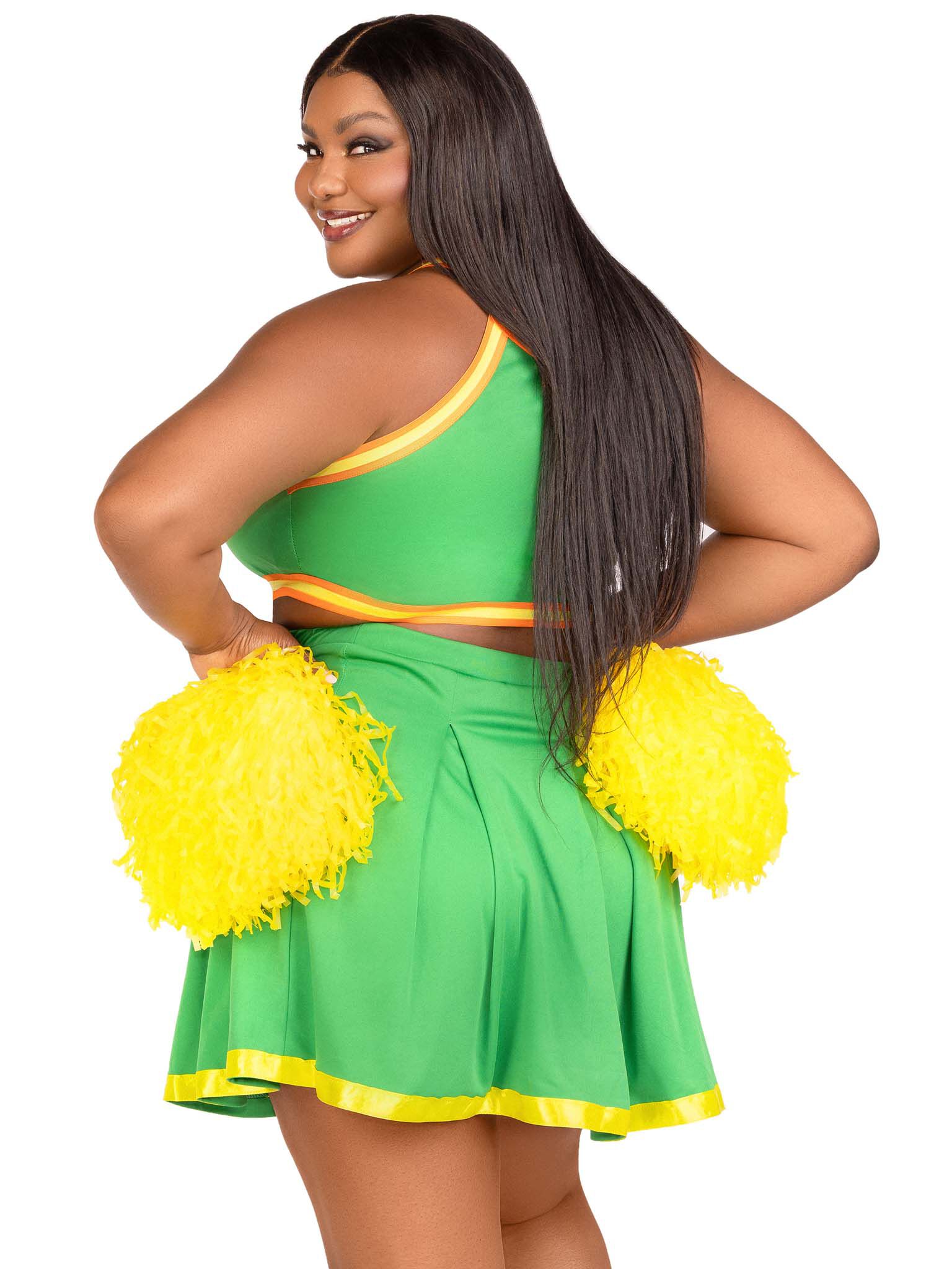 Bring It Cheerleader Costume, Green, alternate image number 1