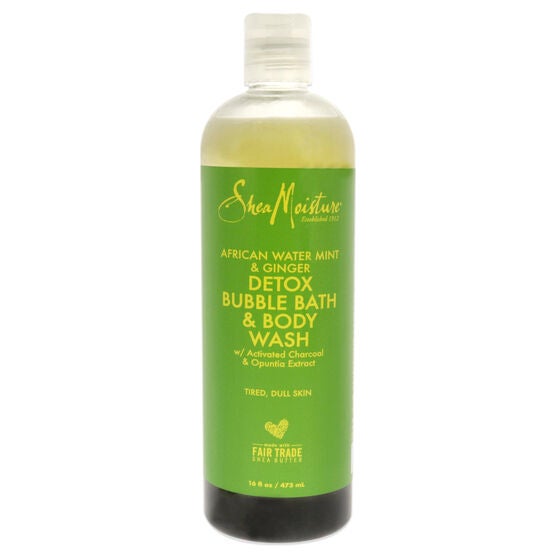 African Water Mint & Ginger Detox Bubble Bath & Body Wash by Shea Moisture for Unisex - 16 oz Body Wash, NA, hi-res image number null