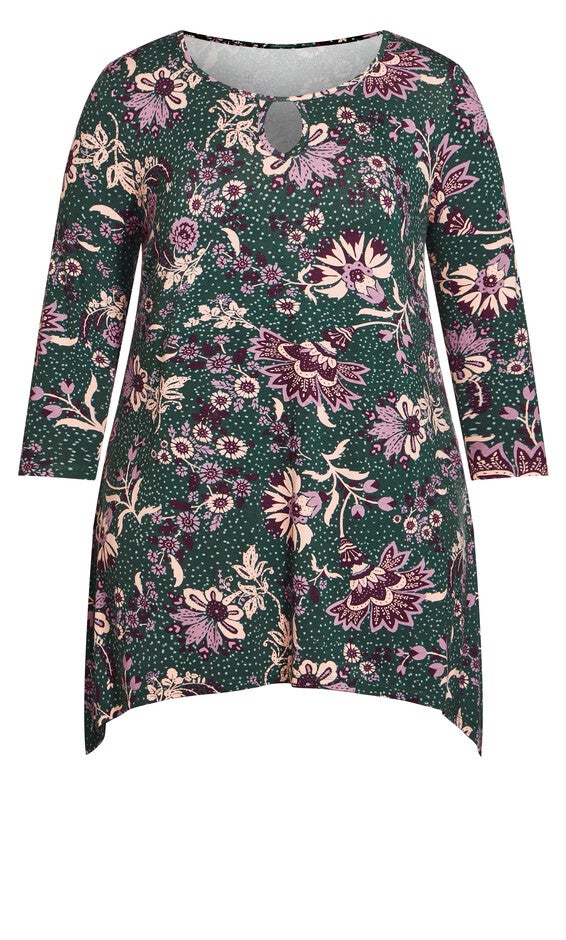 Keyhole Swing Tunic - teal, , alternate image number 4
