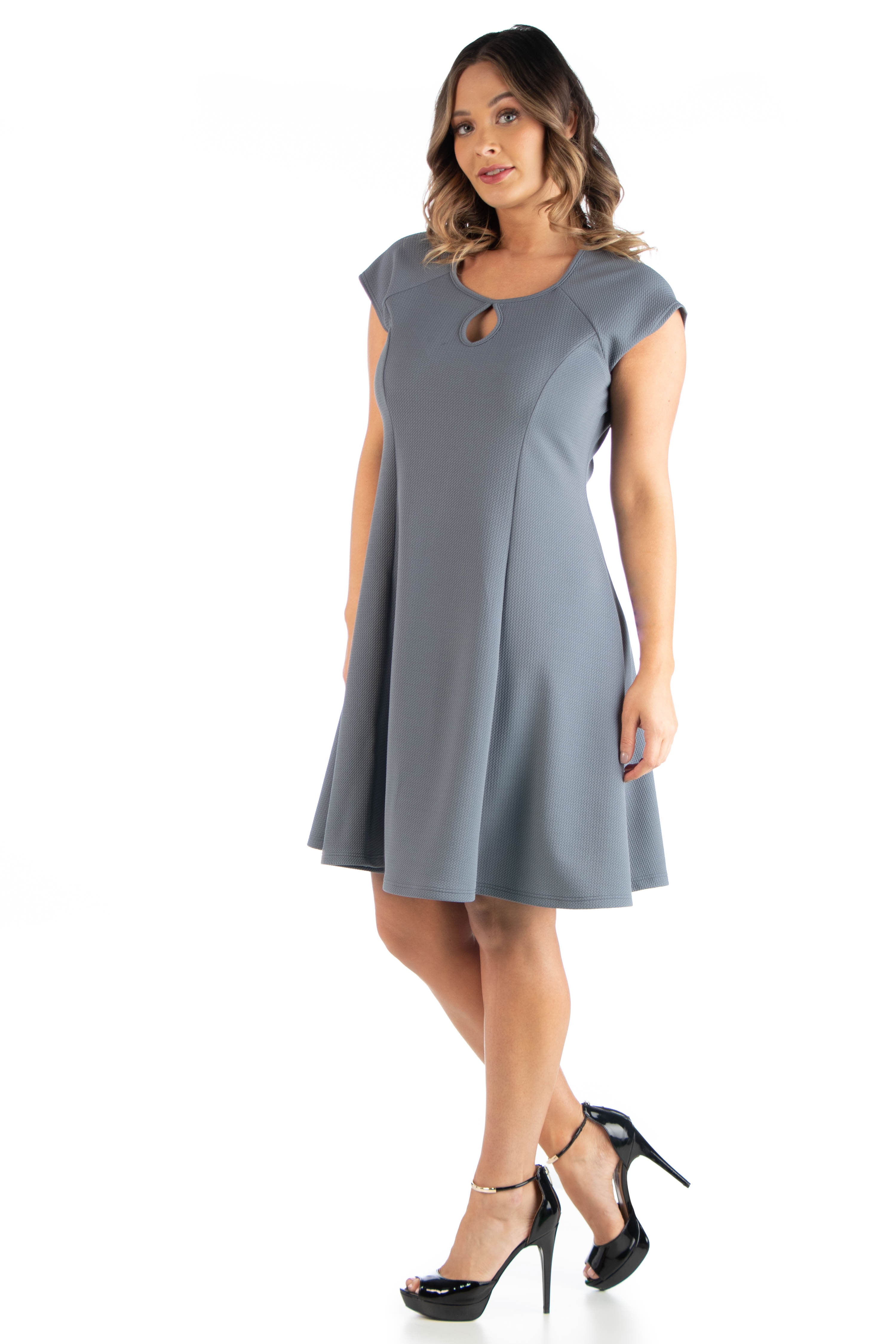 Keyhole Neck Plus Size Dress, , alternate image number 2