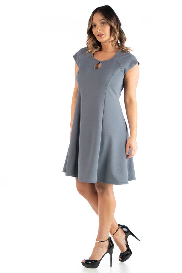 Keyhole Neck Plus Size Dress, , alternate image number 2
