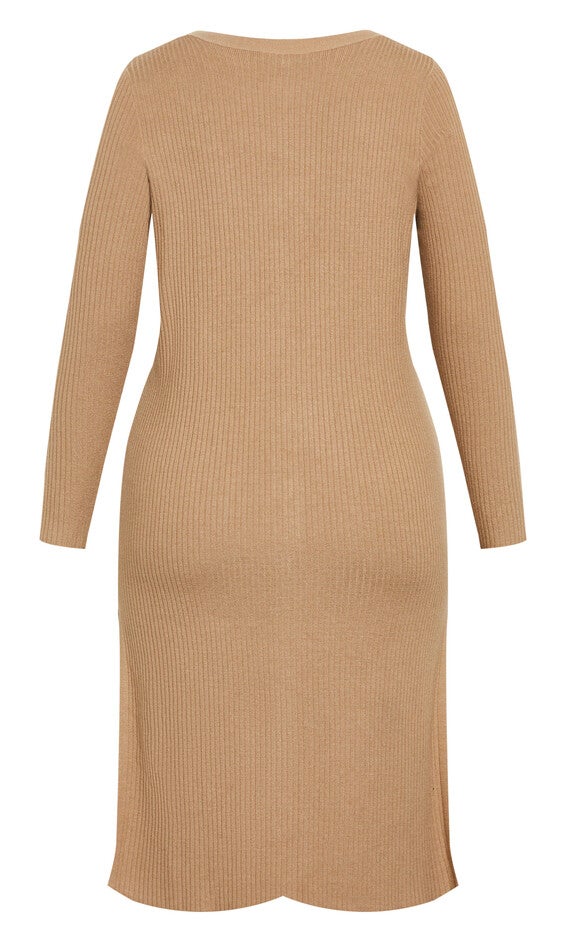Button Knit Cardigan - camel, , alternate image number null