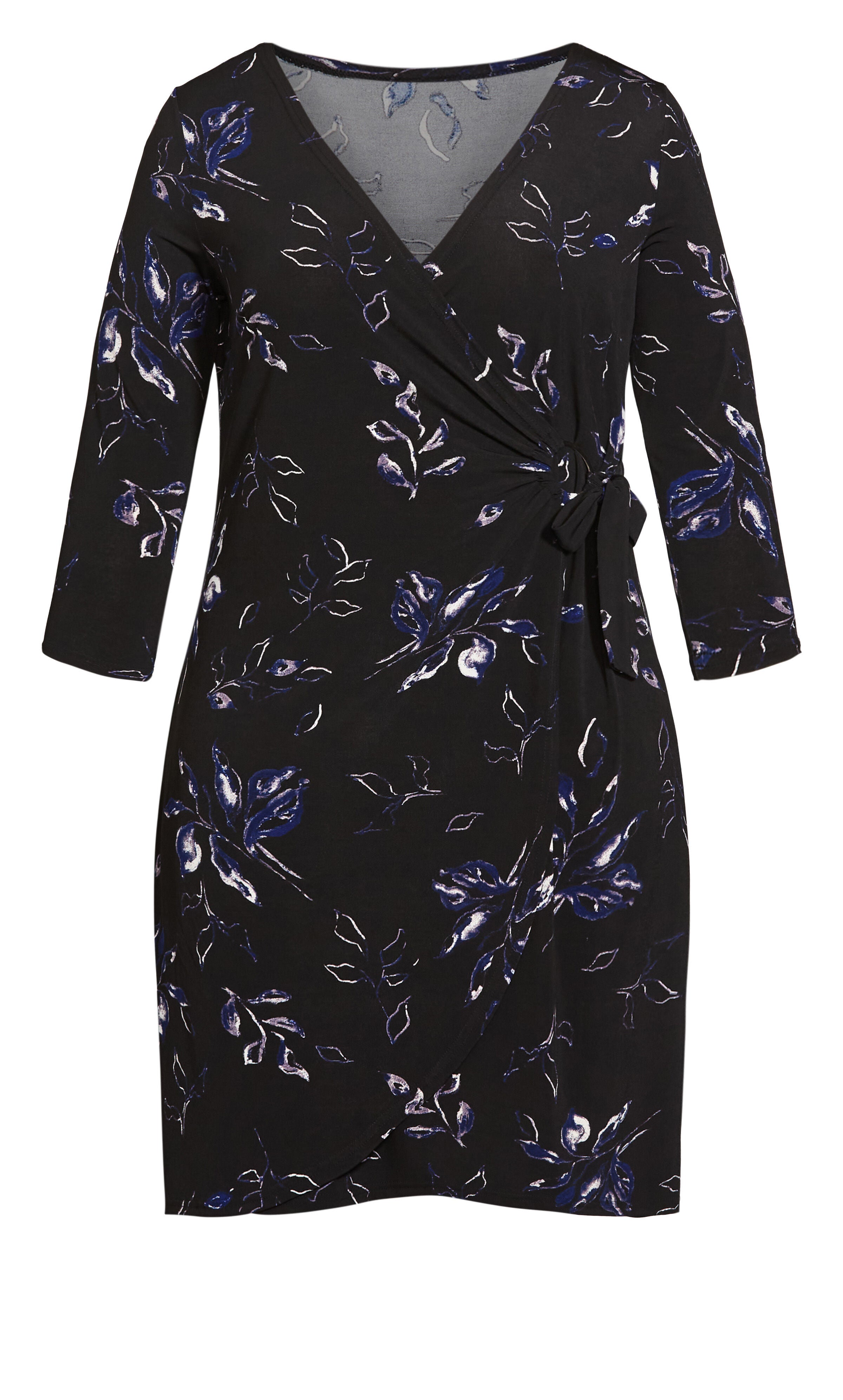 Darna Wrap Dress - black floral, , alternate image number 2