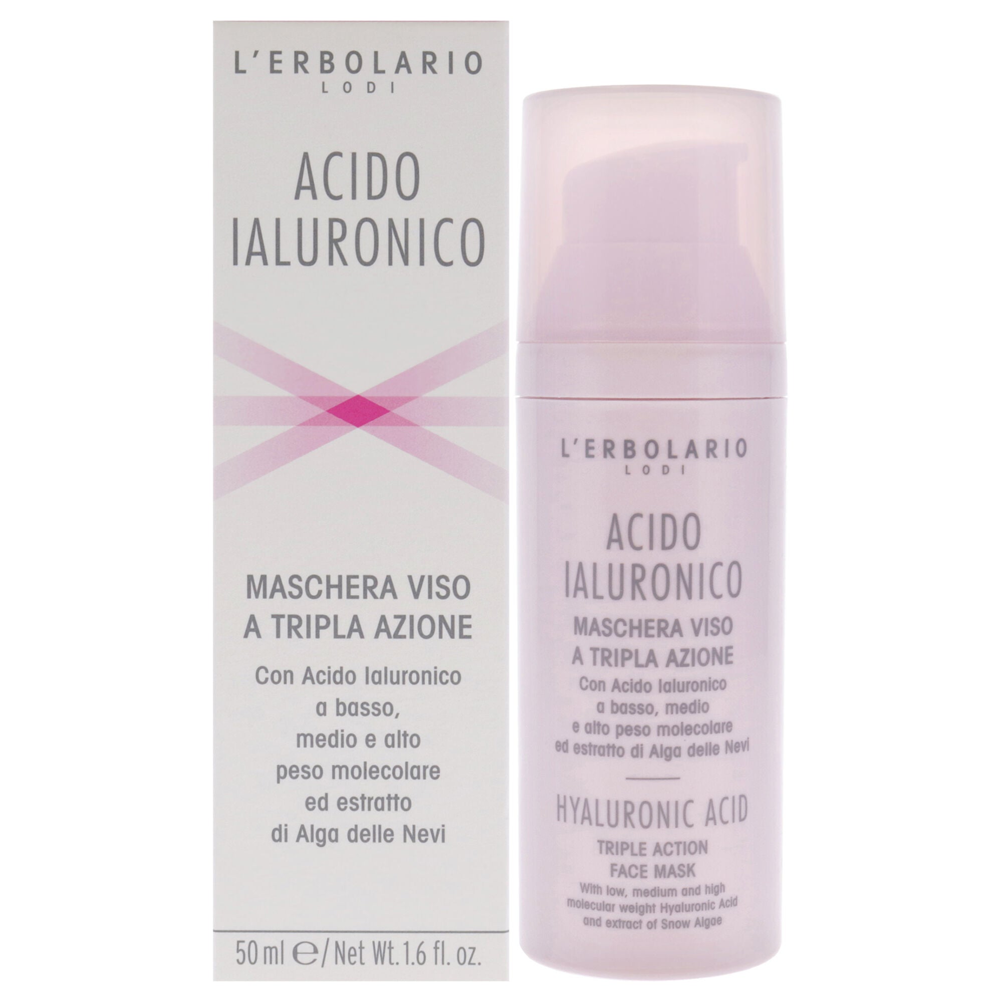 Hyaluronic Acid Triple Action Face Mask by LErbolario for Unisex - 1.6 oz Mask, See Description, hi-res image number 0