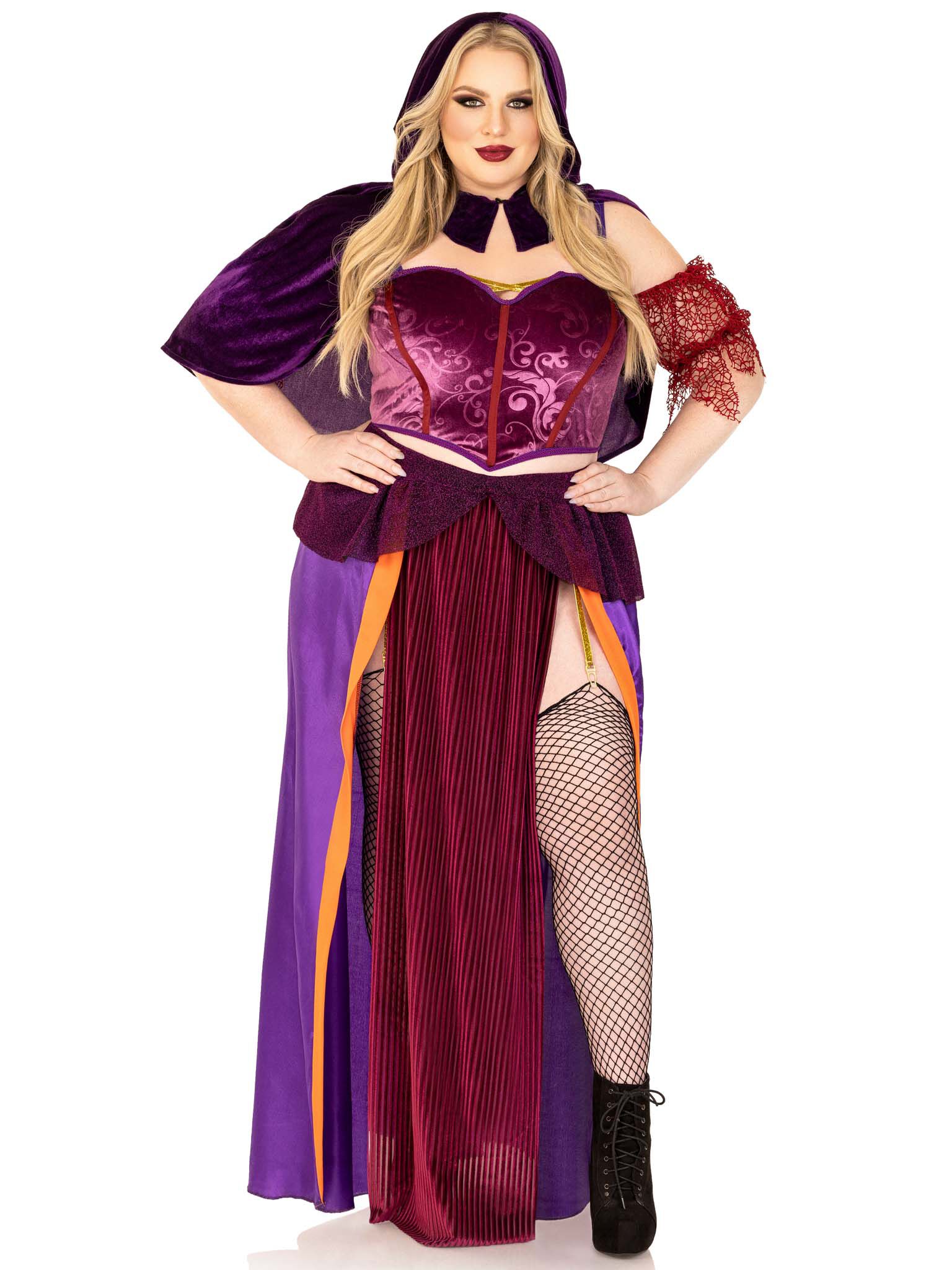 Black Magic Witch Costume, Purple, alternate image number 2