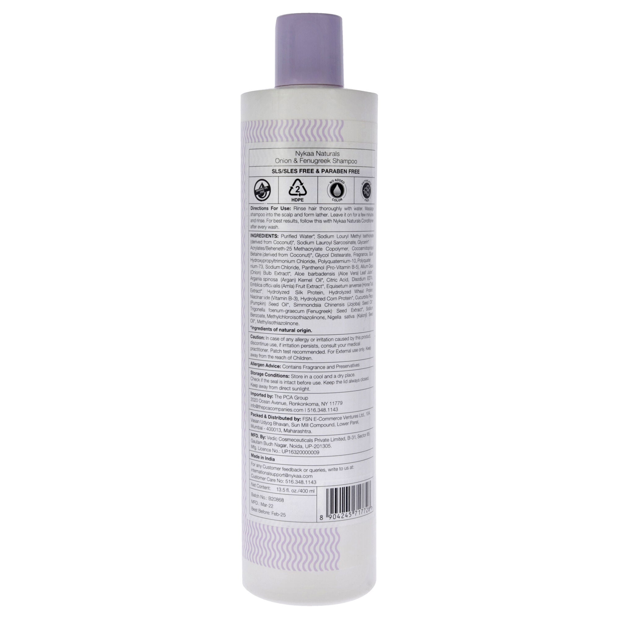 Shampoo - Onion and Fenugreek by Nykaa Naturals for Women - 13.5 oz Shampoo, , alternate image number 3