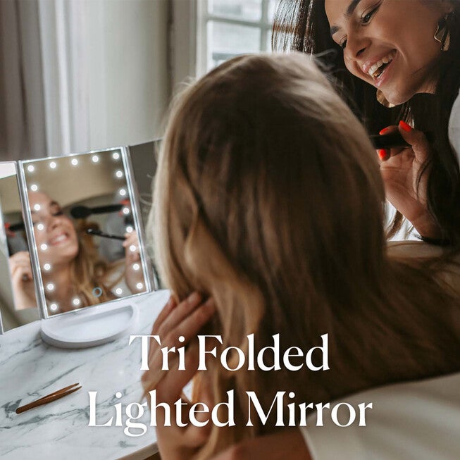 Tri Folded Lighted Mirror by Browgame for Women - 1 Pc Mirror, , alternate image number 6