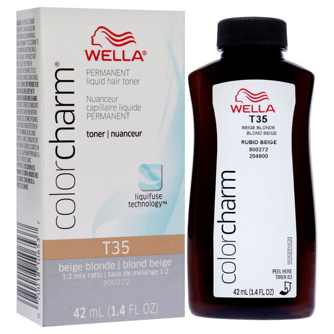 Color Charm Permanent Liquid Toner -T35 Beige Blonde by Wella for Women - 1.4 oz Toner, See Description, alternate image number 1