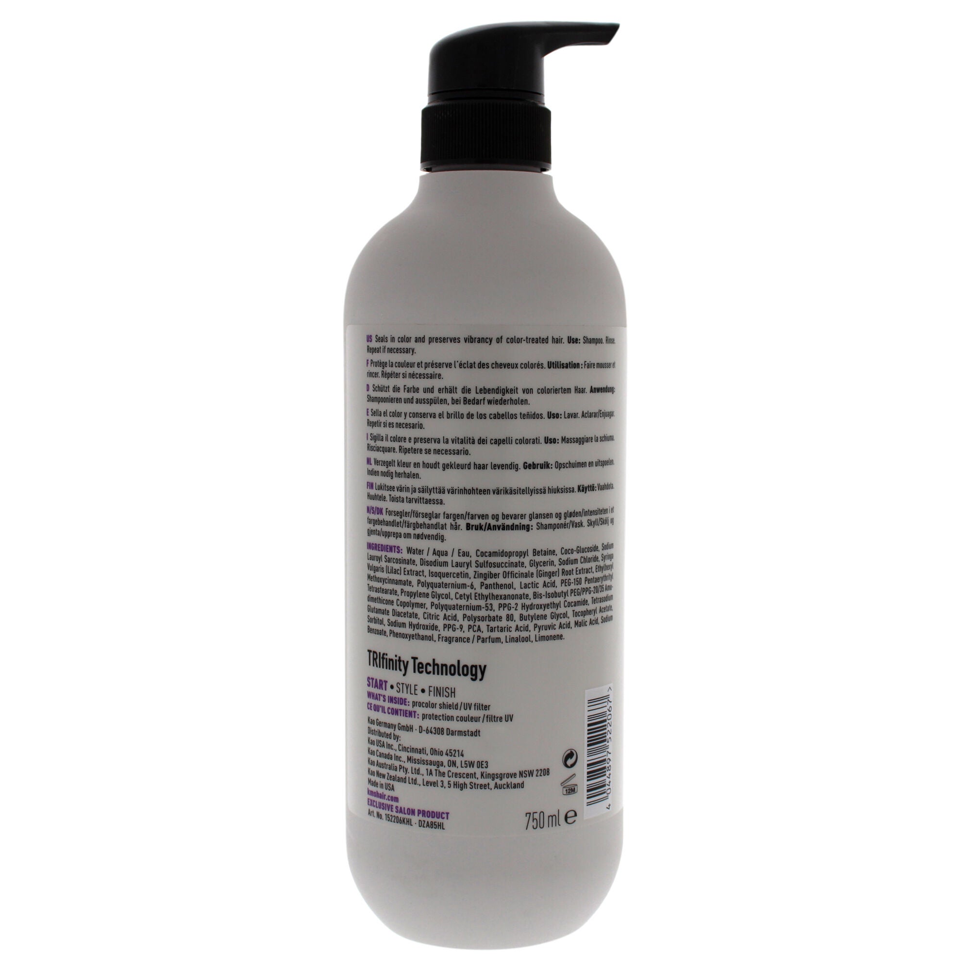 Color Vitality Shampoo by KMS for Unisex - 25.3 oz Shampoo, , alternate image number 3
