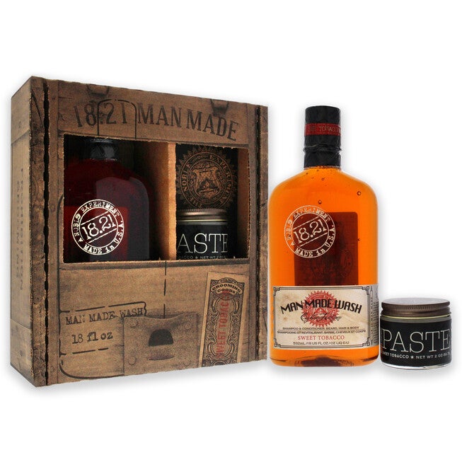 Man Made Set - Sweet Tobacco by 18.21 Man Made for Men - 2 Pc 18oz Man Made Wash 3-In-1 Shampoo, Conditioner and Body Wash, 2oz Paste, See Description, alternate image number 2