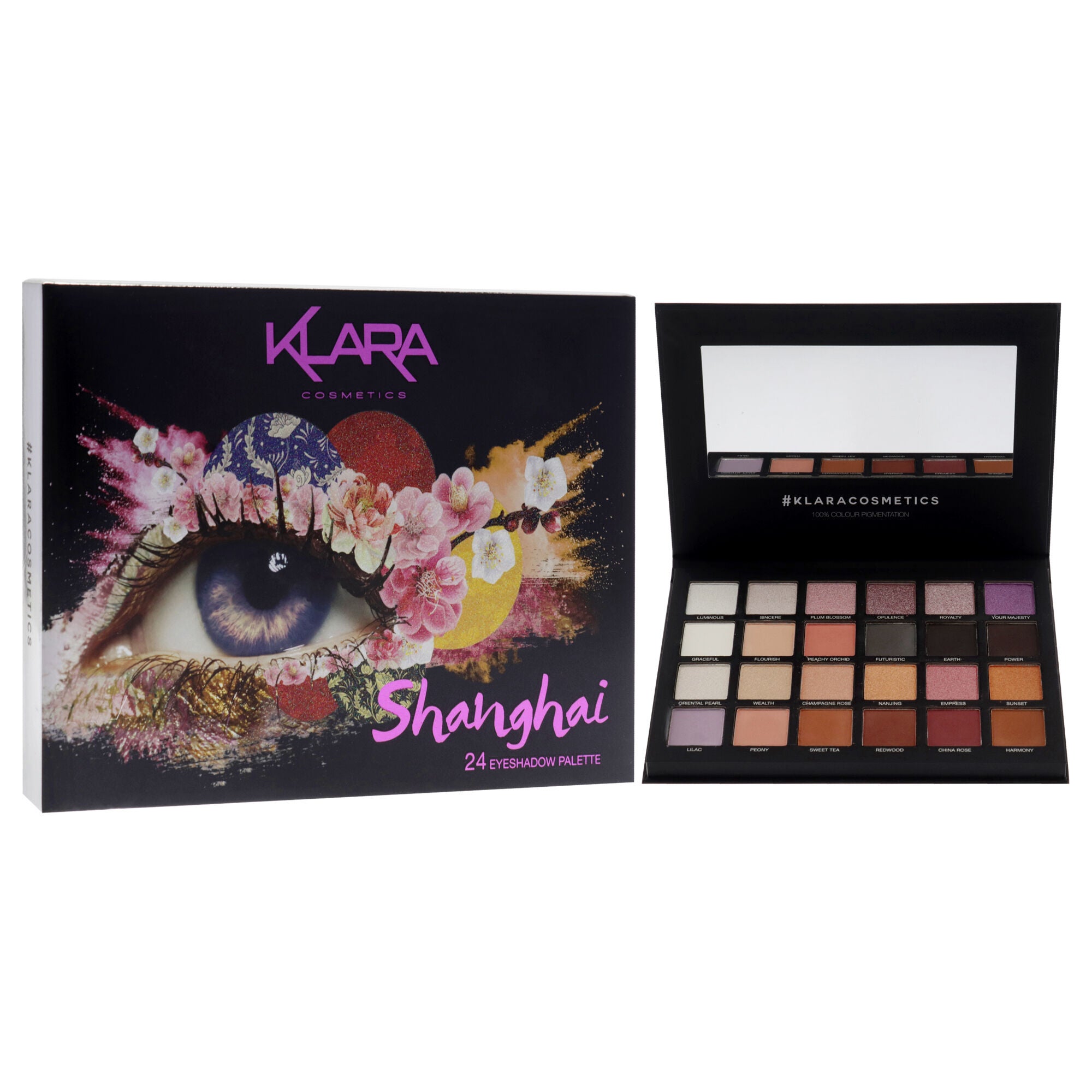 24 Eyeshadow Palette - Shanghai by Klara for Women - 1.68 oz Eye Shadow, Multi, alternate image number 2