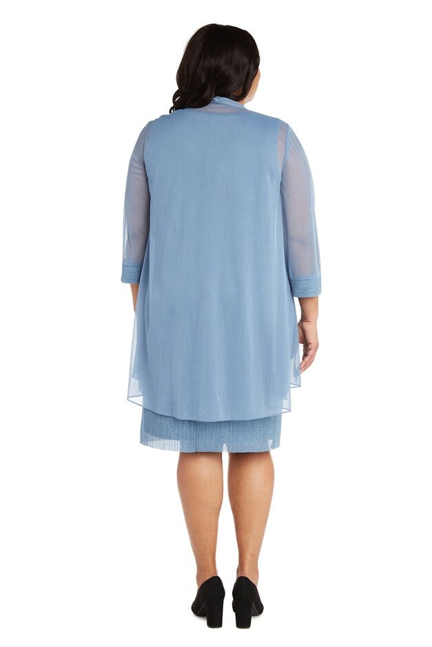 Two-Piece Flyaway Jacket Dress with Jewel Neckline - Plus, , alternate image number null