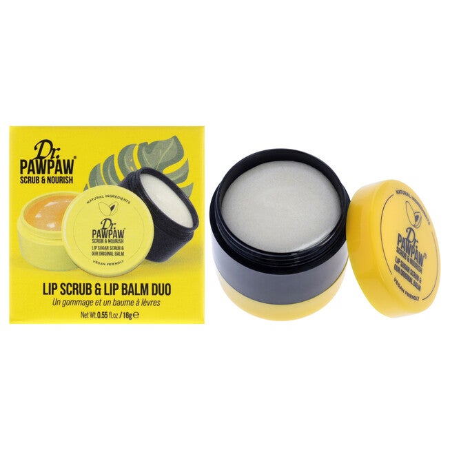 Lip Scrub and Lip Balm Duo by Dr. PawPaw for Women - 0.55 oz Treatment, See Description, hi-res image number 0