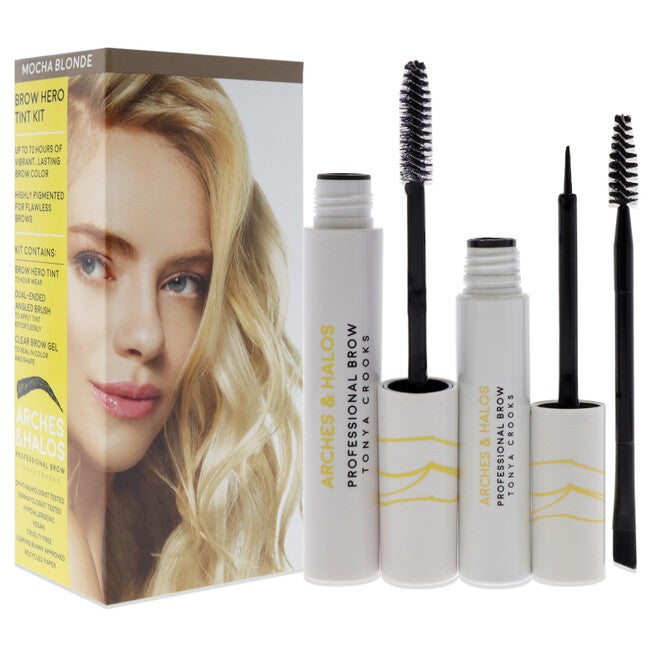 Brow Hero Tint Kit - Mocha Blonde by Arches and Halos for Women - 3 Pc 0.169oz Clear Brow Gel, 0.270 Brow Hero Tint, Dual-Ended Angled Brush, NA, alternate image number 2