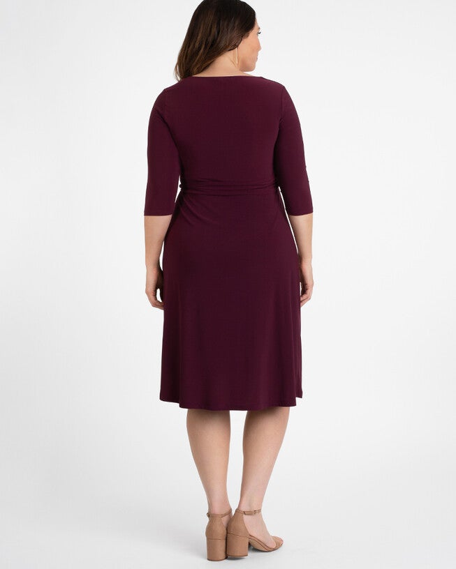 Sweetheart Knit Wrap Dress, , alternate image number null