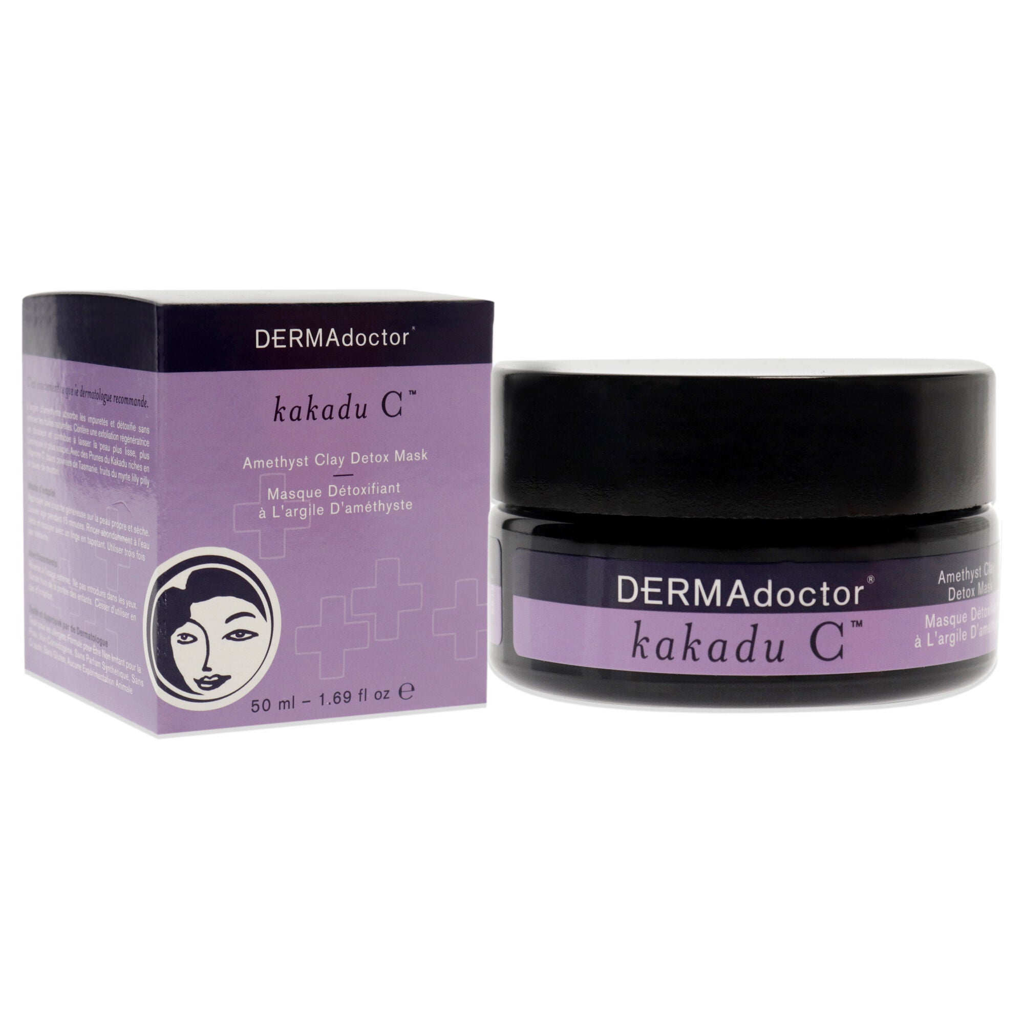 Kakadu C Amethyst Clay Detox Mask by DERMAdoctor for Women - 1.69 oz Mask, See Description, alternate image number 2