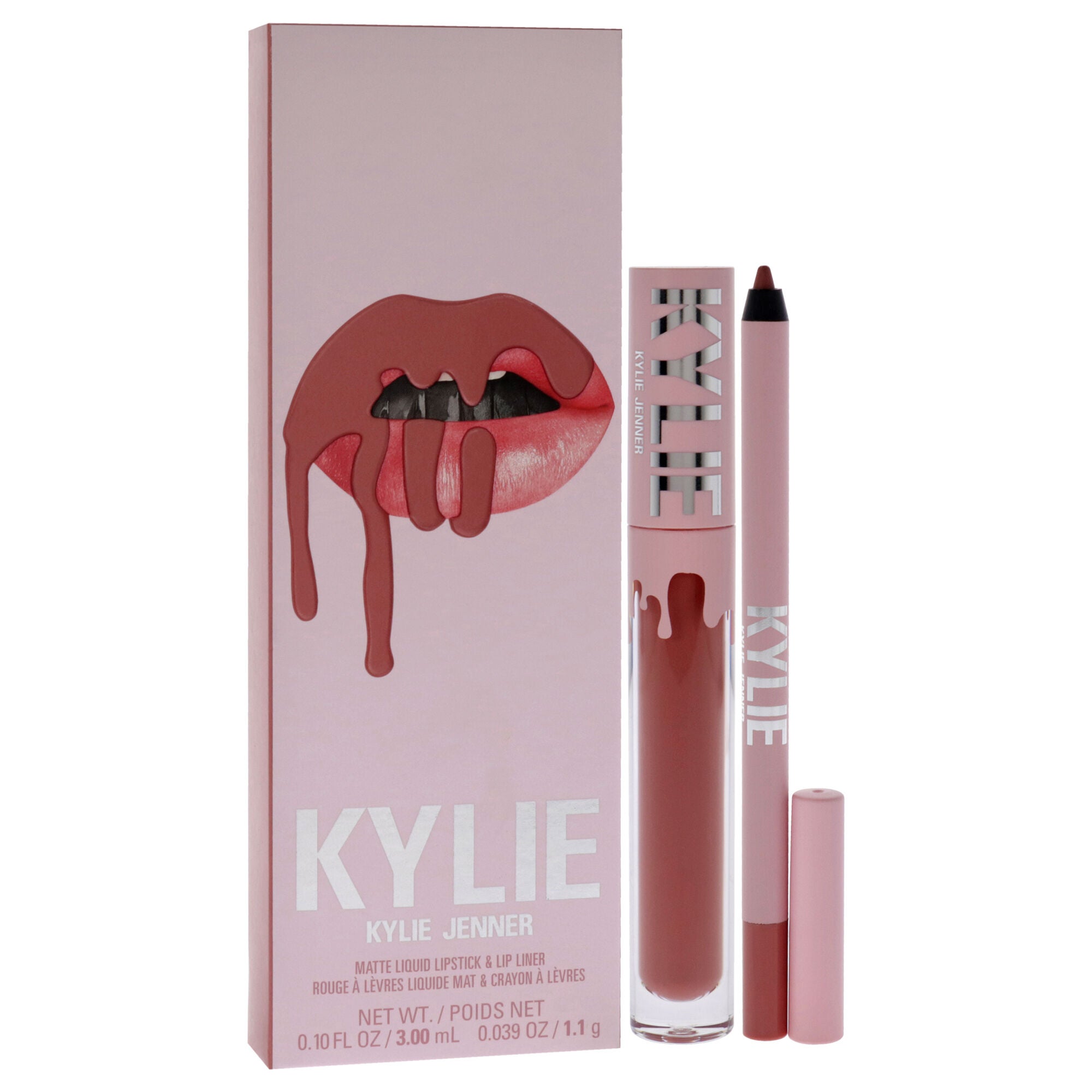 Matte Lip Kit - 301 Angel by Kylie Cosmetics for Women - 2 Pc 0.10oz Matte Liquid Lipstick, 0.039oz Lip Liner, See Description, alternate image number 1