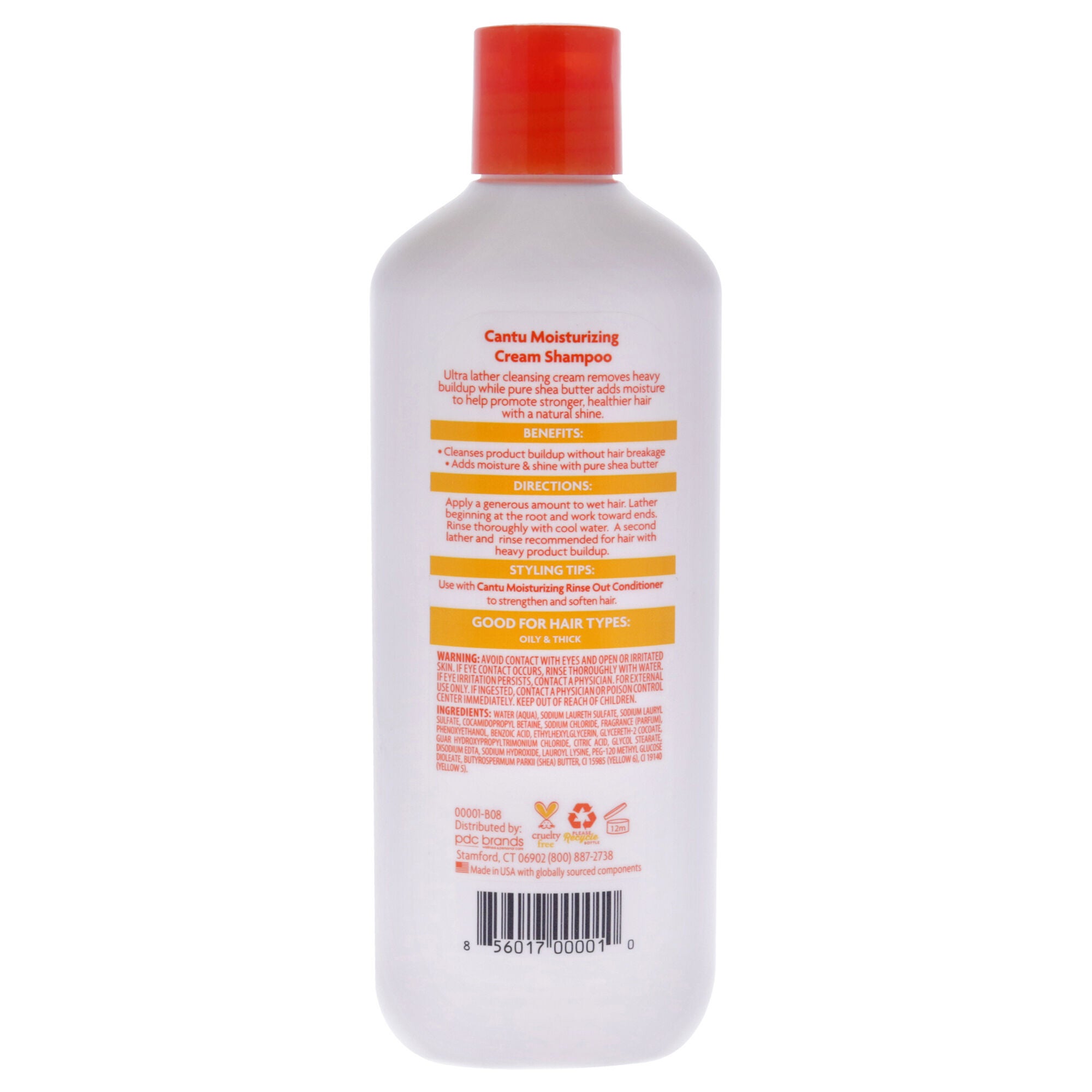 Shea Butter Moisturizing Cream Shampoo by Cantu for Unisex - 13.5 oz Shampoo, See Description, alternate image number 1