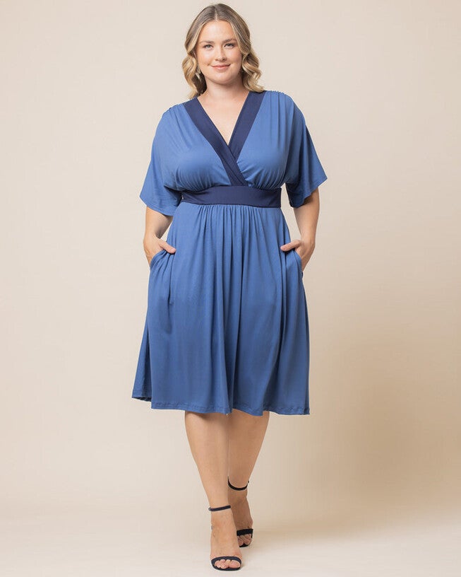 Paige Color Block Midi Dress, Blue Moon, hi-res image number 0
