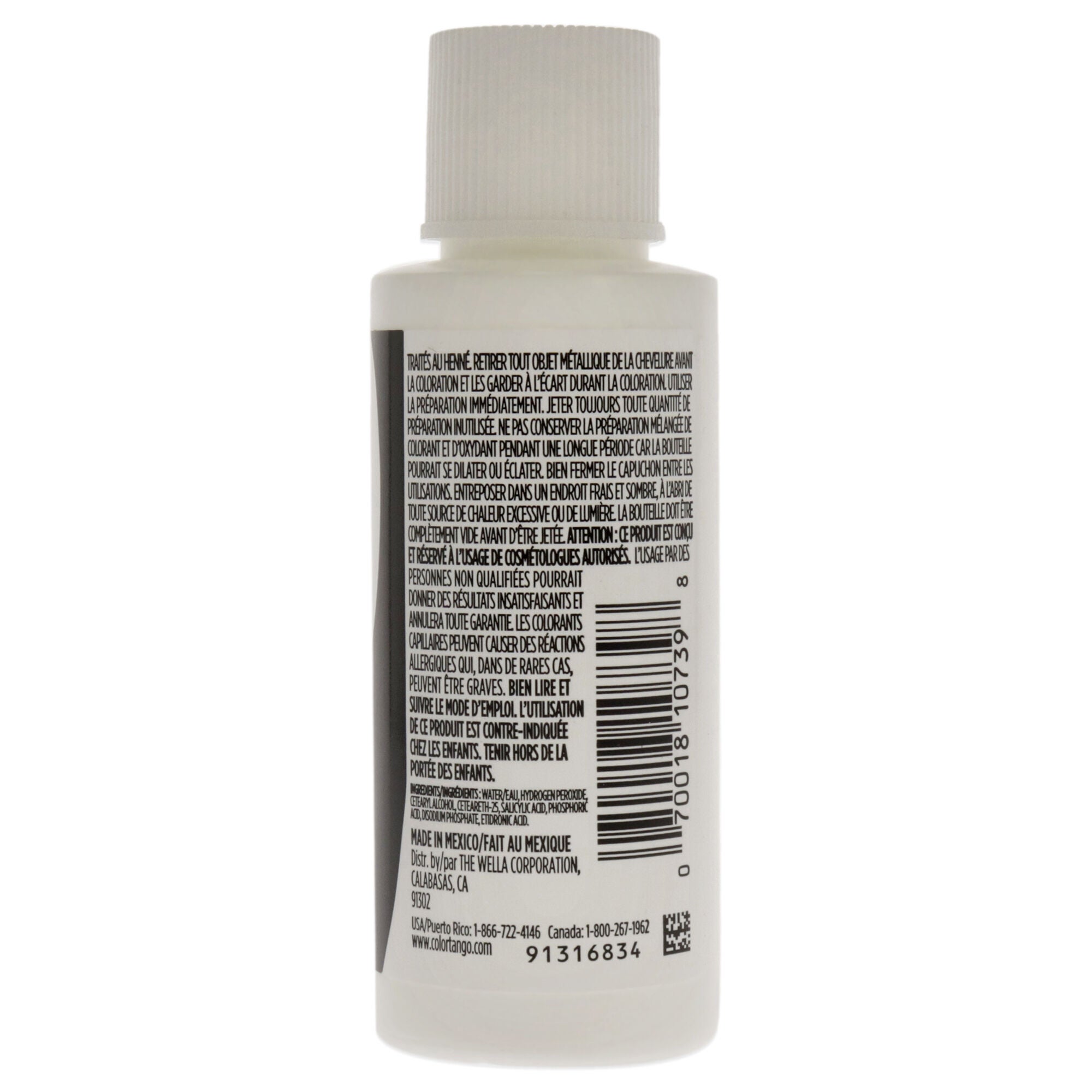 Color Tango 20 Volume Creme Developer by Wella for Unisex - 2 oz Lightener, See Description, alternate image number 1