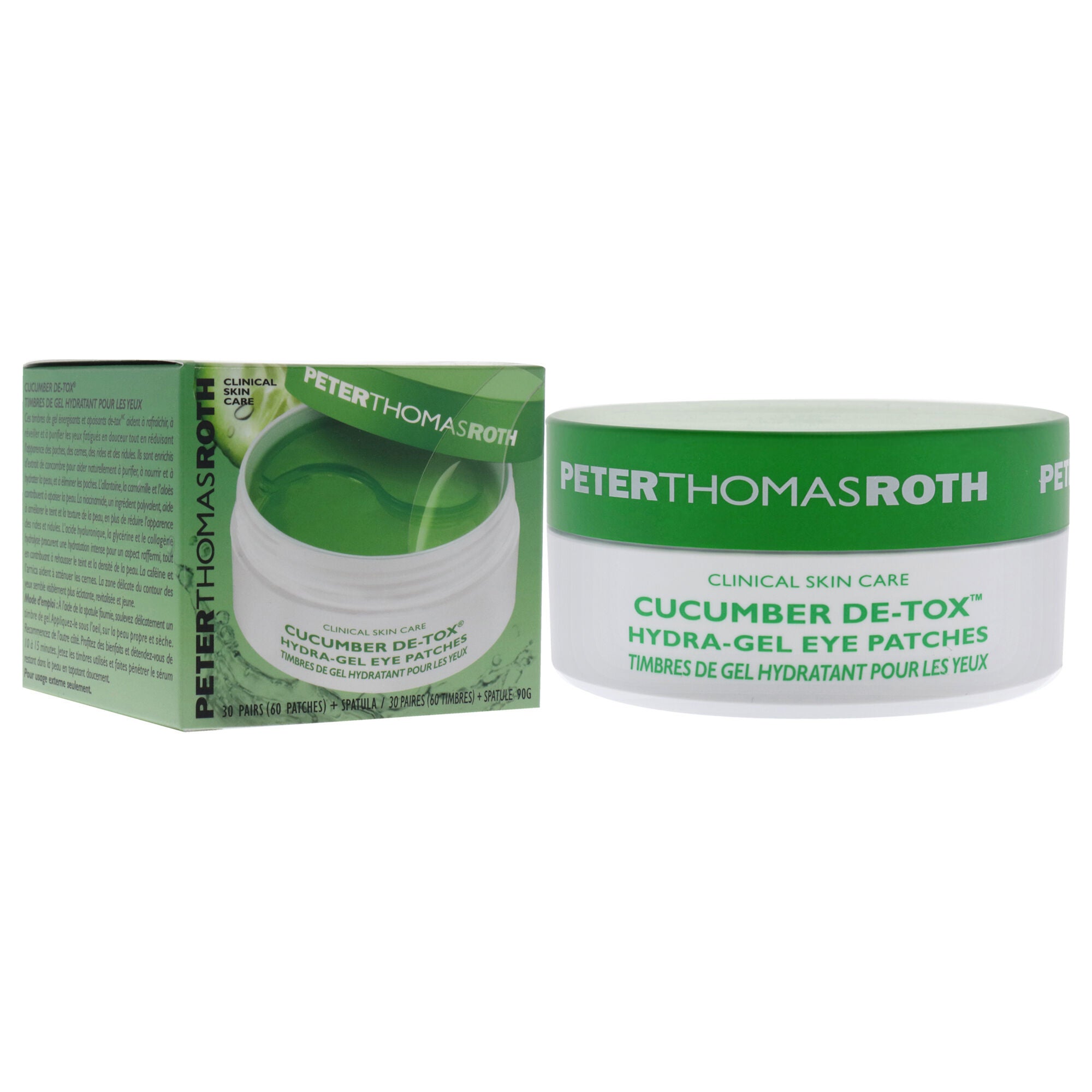 Cucumber De-Tox Hydra-Gel Eye Patches by Peter Thomas Roth for Unisex - 60 Pc Patches, See Description, alternate image number 2
