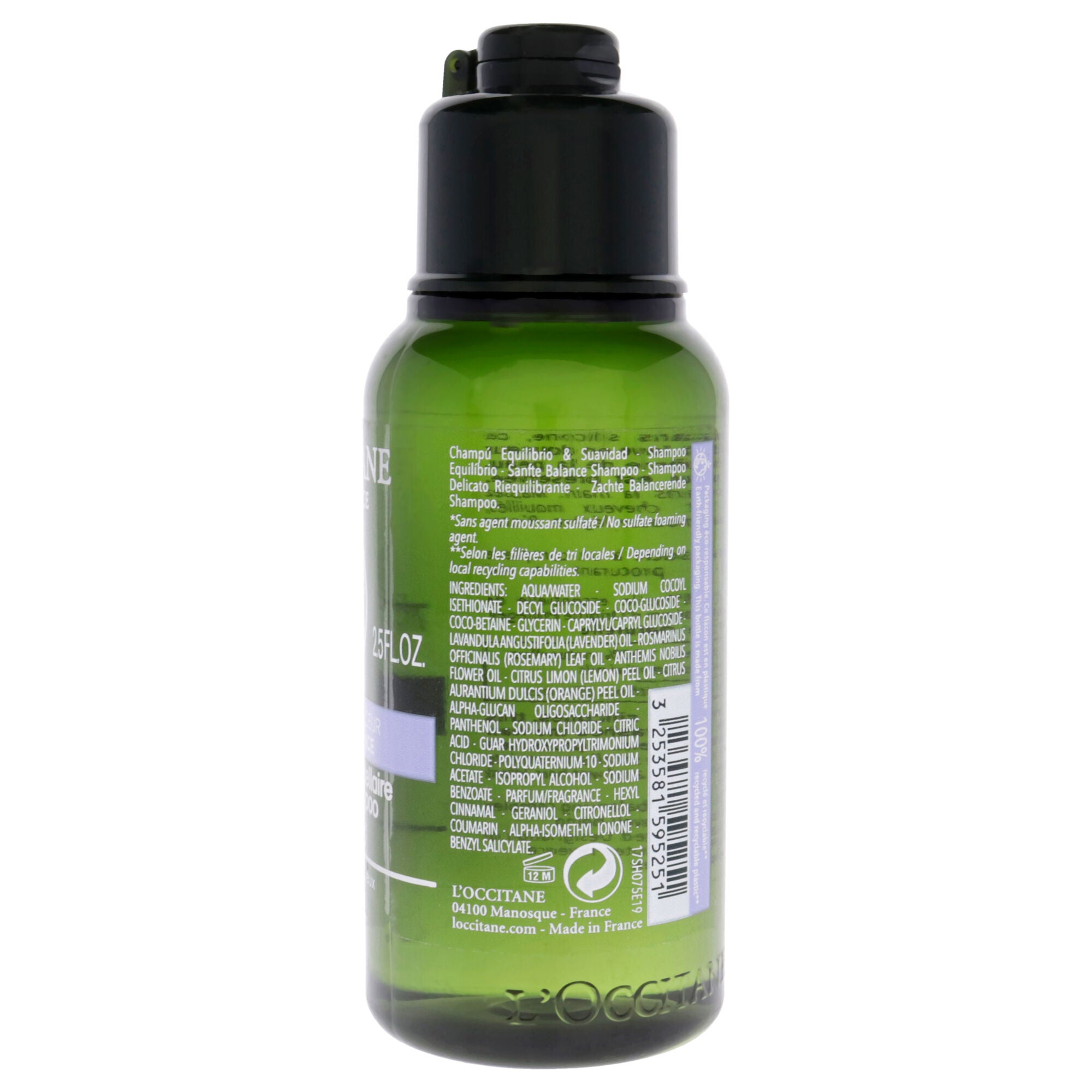 Gentle and Balance Shampoo by LOccitane for Unisex - 2.5 oz Shampoo, See Description, alternate image number 2