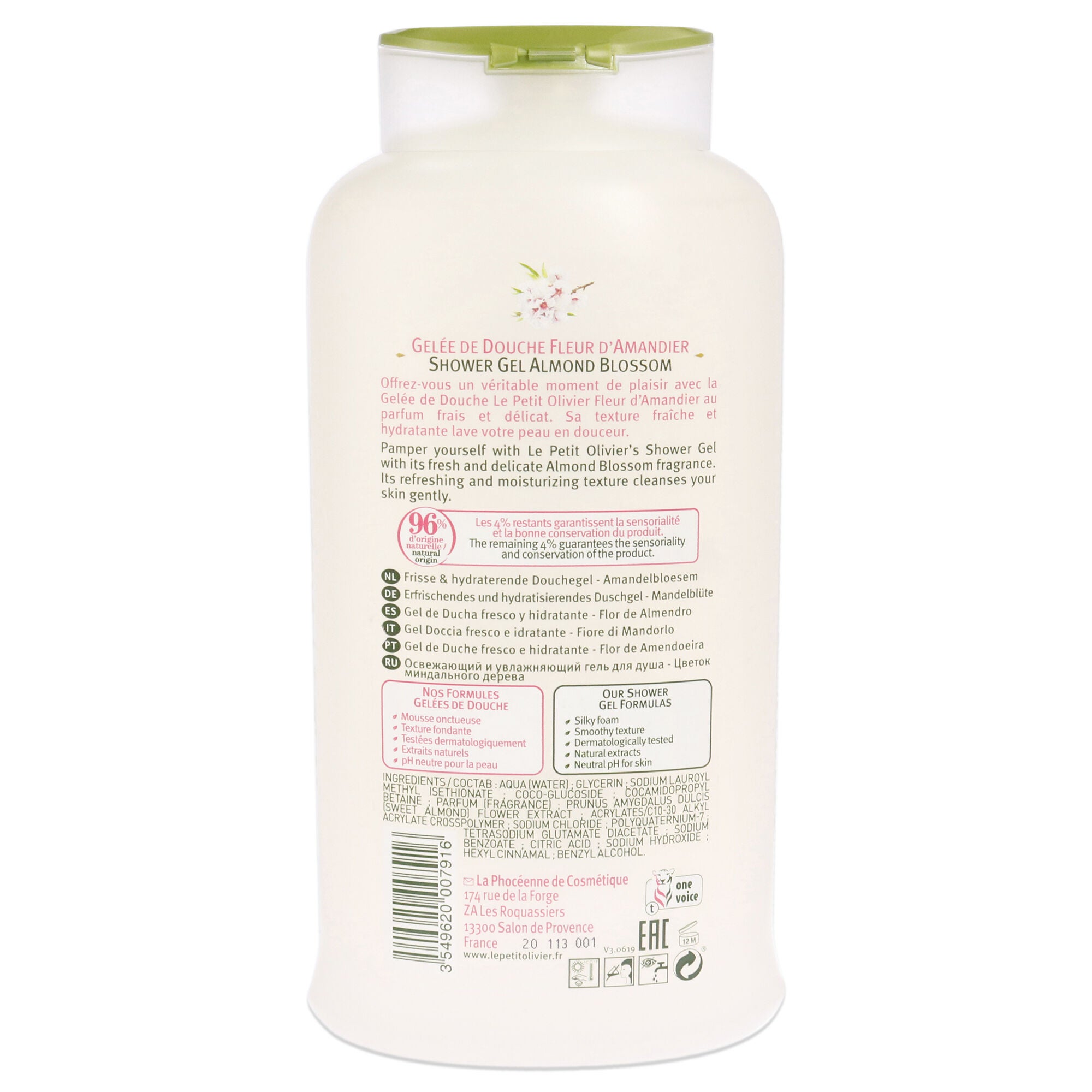 Shower Gel - Almond Blossom by Le Petit Olivier for Women - 16.9 oz Shower Gel, See Description, alternate image number 1