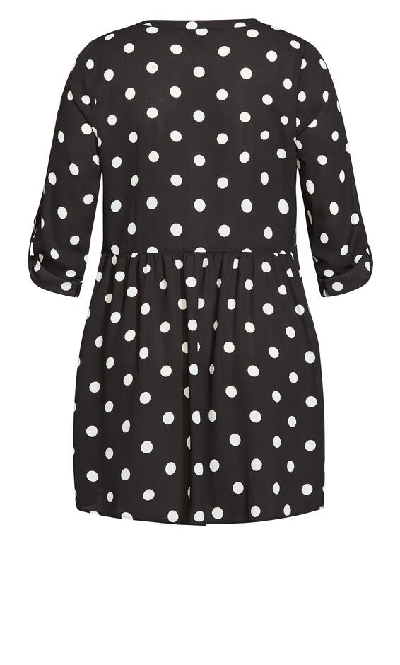 Gathered Waist Tunic - black spot, , alternate image number 5