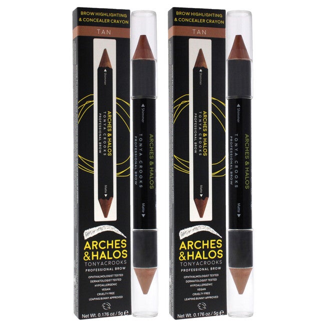 Brow Highlighting and Concealer Crayon - Tan by Arches and Halos for Women - 0.176 oz Highlighter - Pack of 2, See Description, alternate image number 1