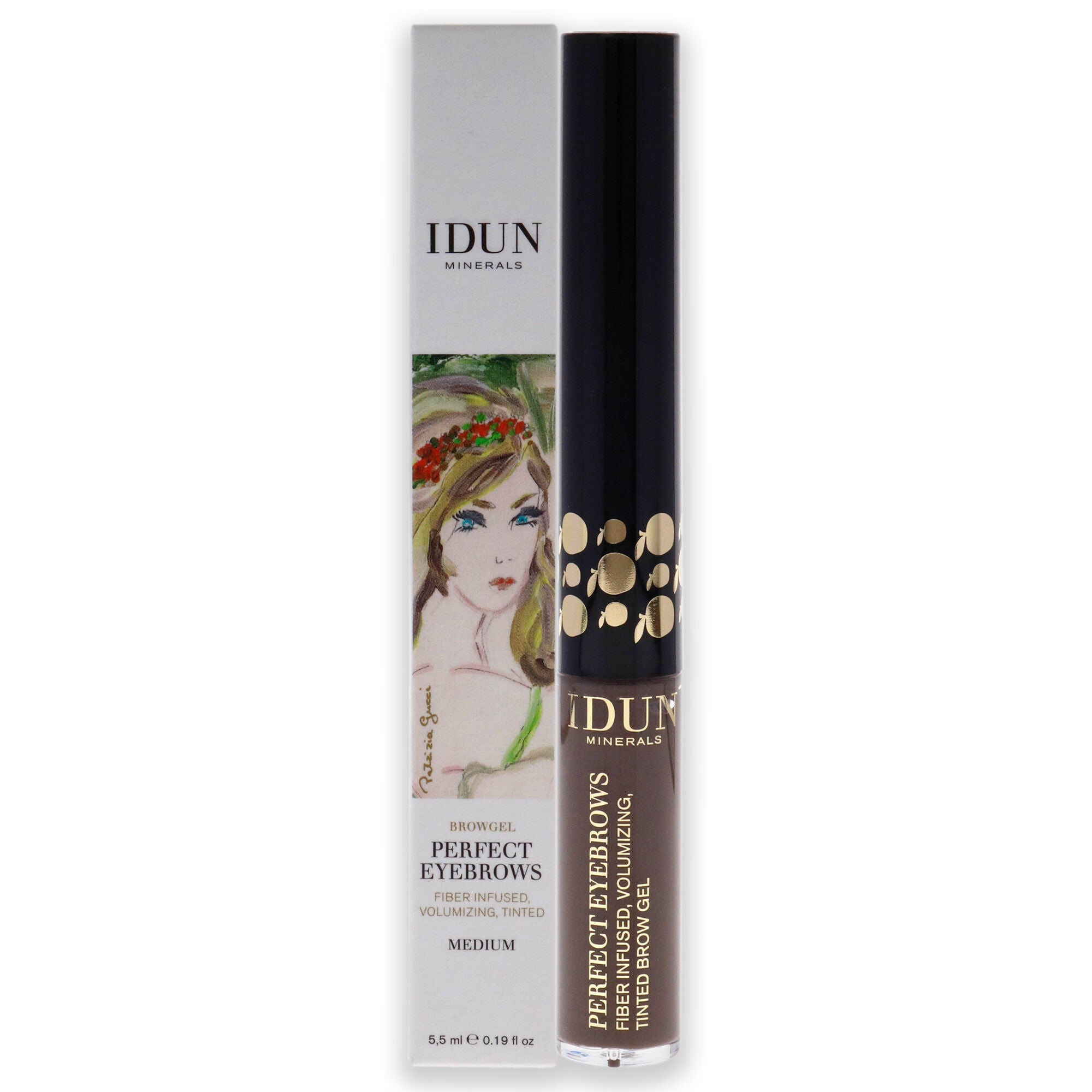 Perfect Eyebrows Gel - 302 Medium by Idun Minerals for Women - 0.19 oz Eyebrow, See Description, hi-res image number 0