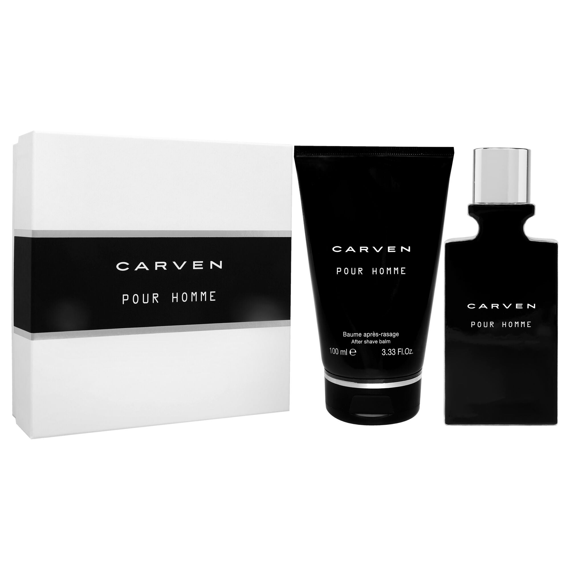 Carven Pour Homme by Carven for Men - 2 Pc Gift Set 1.66oz EDT Spray, 3.33oz After Shave Balm, See Description, alternate image number 2
