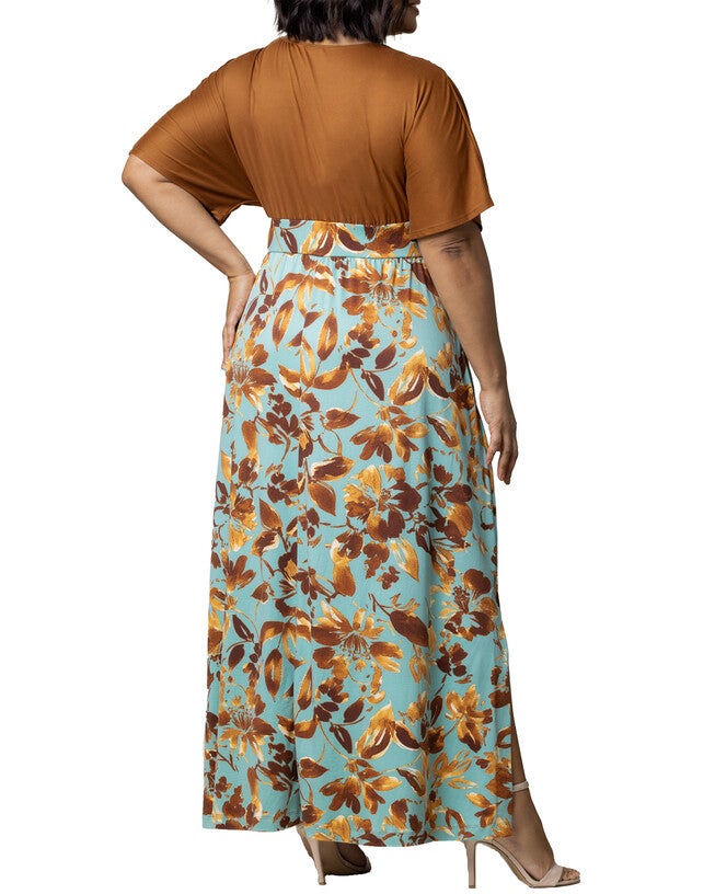 Naomi Maxi Dress, GOLDEN OASIS / Turquoise, alternate image number 1