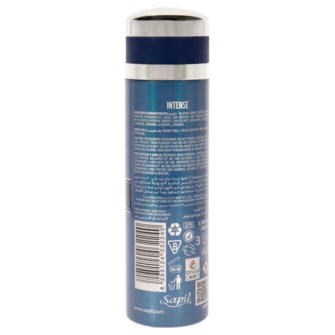 Intense by Sapil for Men - 6.76 oz Deodorant Spray, See Description, alternate image number 1