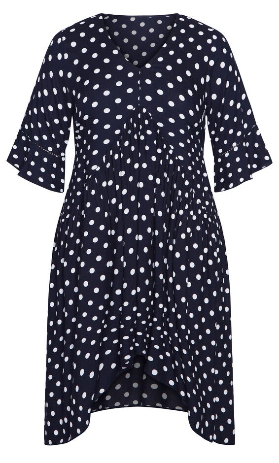 Valencia Dress - black white spot, , alternate image number 2
