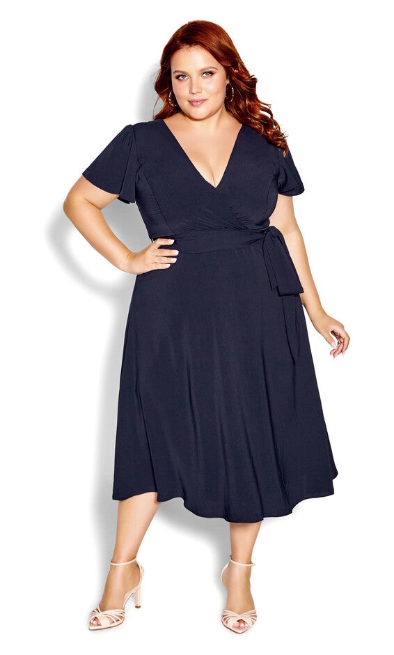 Belted Garden Dress - french navy, , alternate image number 1
