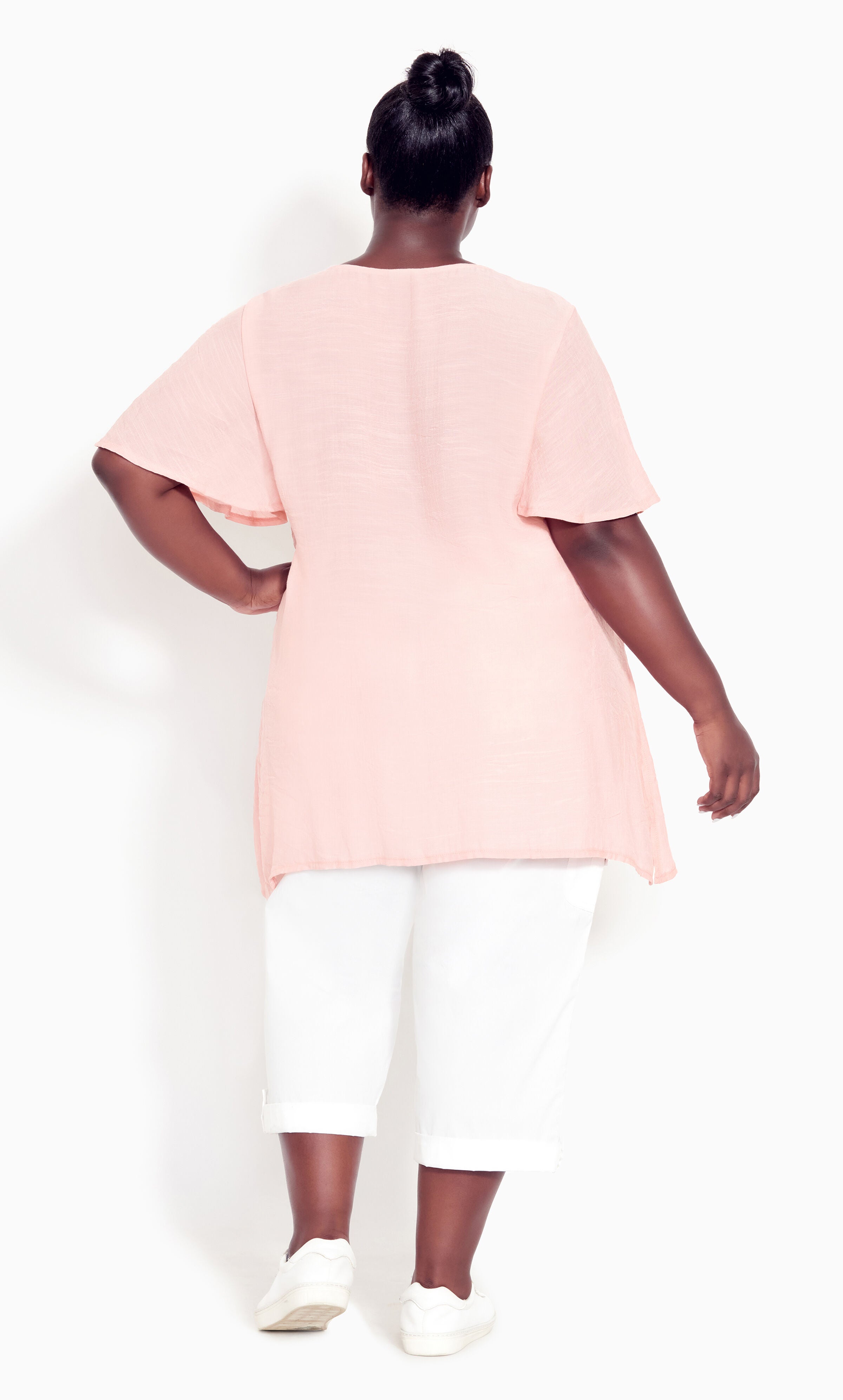 Cotton Roll Up Capri - white, , alternate image number 2