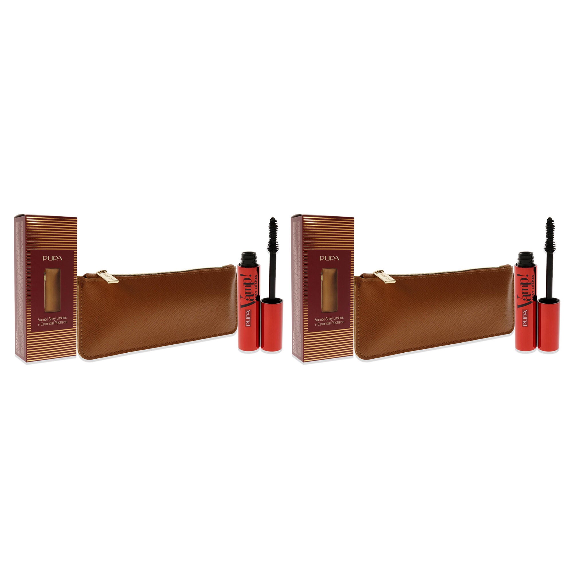 Vamp! Sexy Lashes Set by Pupa Milano for Women - 2 Pc 0.40oz Vamp! Sexy Lashes Mascara - 011 Black, ClutchBag - Pack of 2, See Description, alternate image number 1