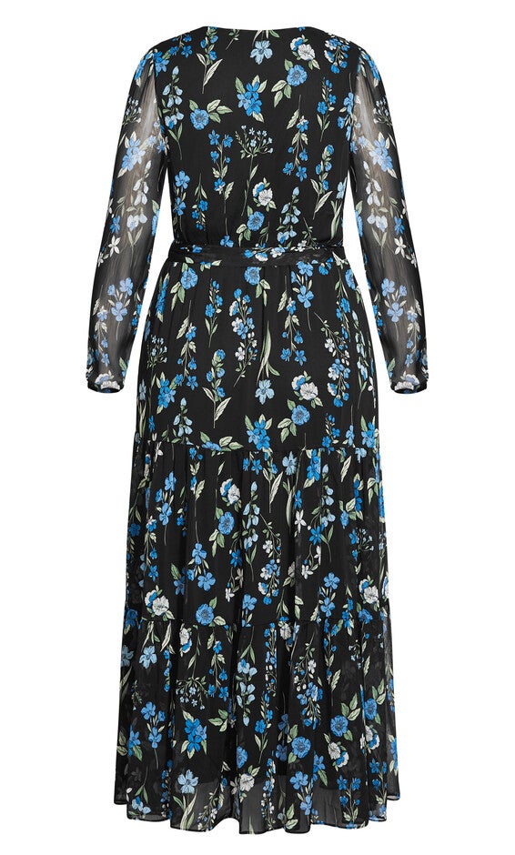Blue Blossom Maxi Dress - black, , alternate image number 4
