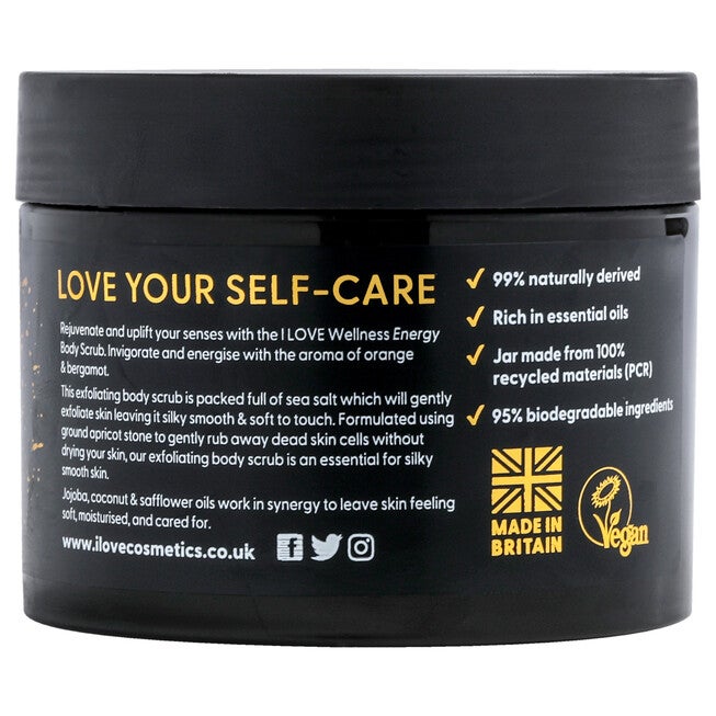Wellness Body Scrub - Energy by I Love Cosmetics for Women - 12.3 oz Body Scrub, See Description, alternate image number 1