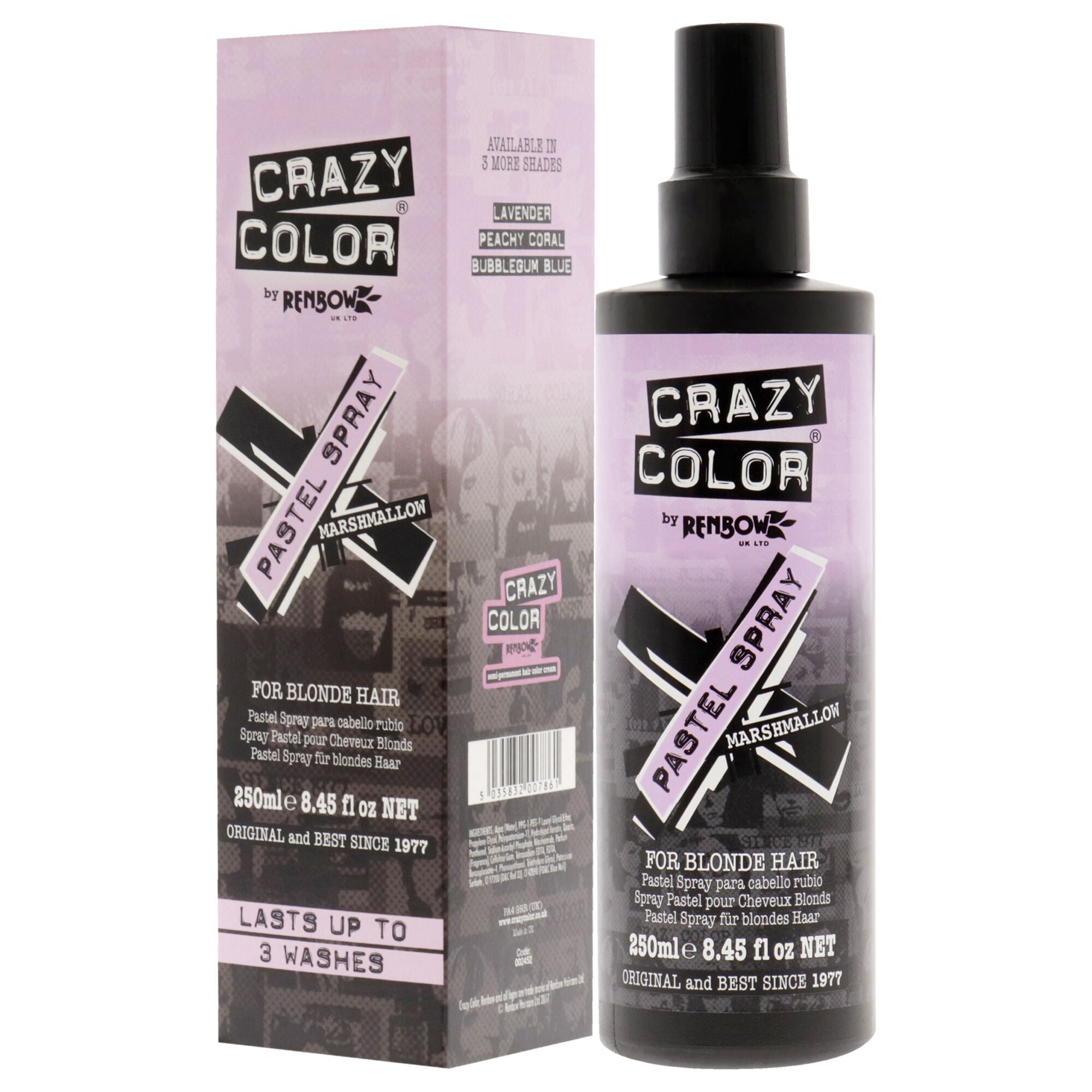 Pastel Spray - Marshmallow by Crazy Color for Women - 8.45 oz Hair Spray, , alternate image number 8