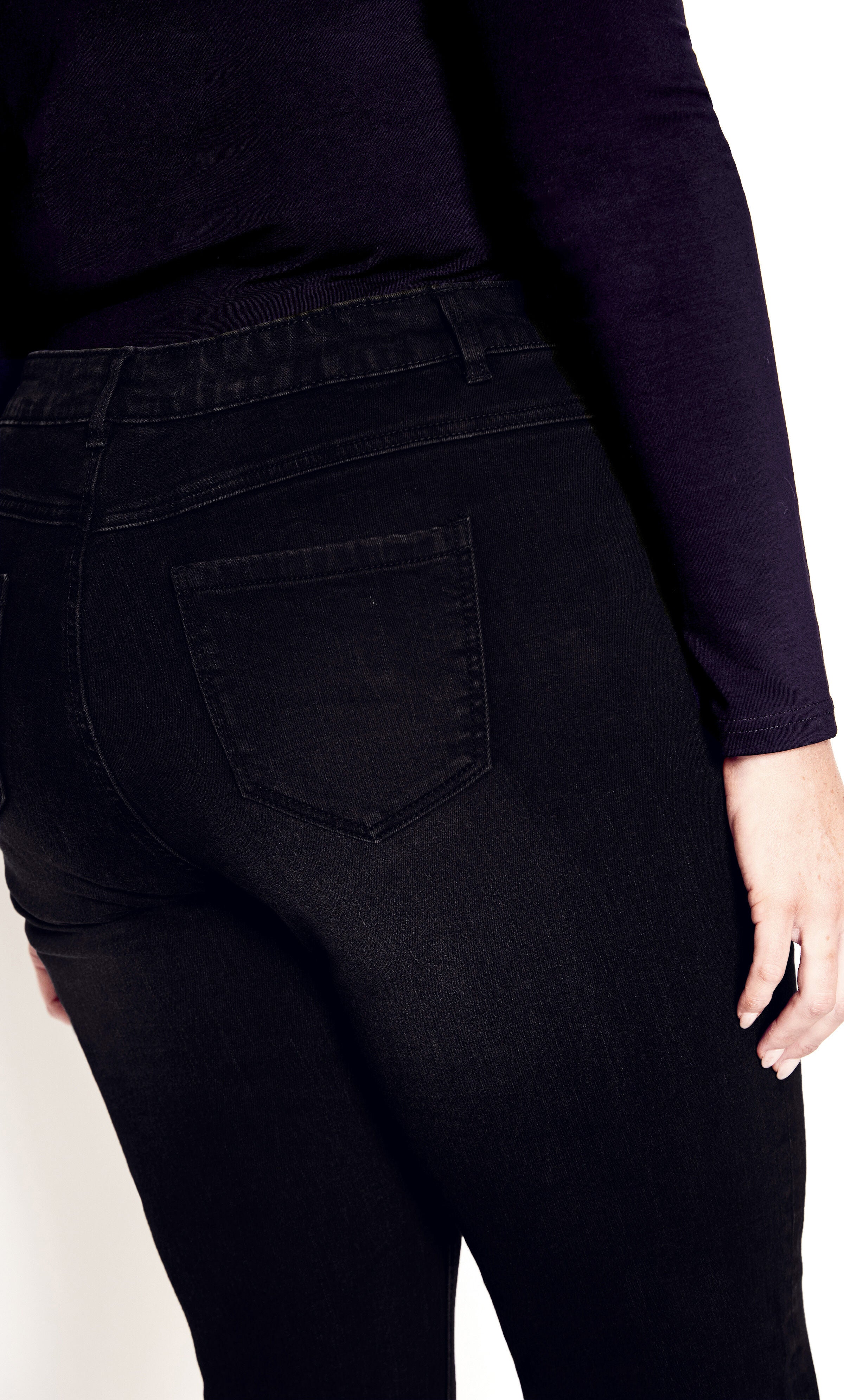 Girlfriend Stretch Jean Black - average, , alternate image number 2