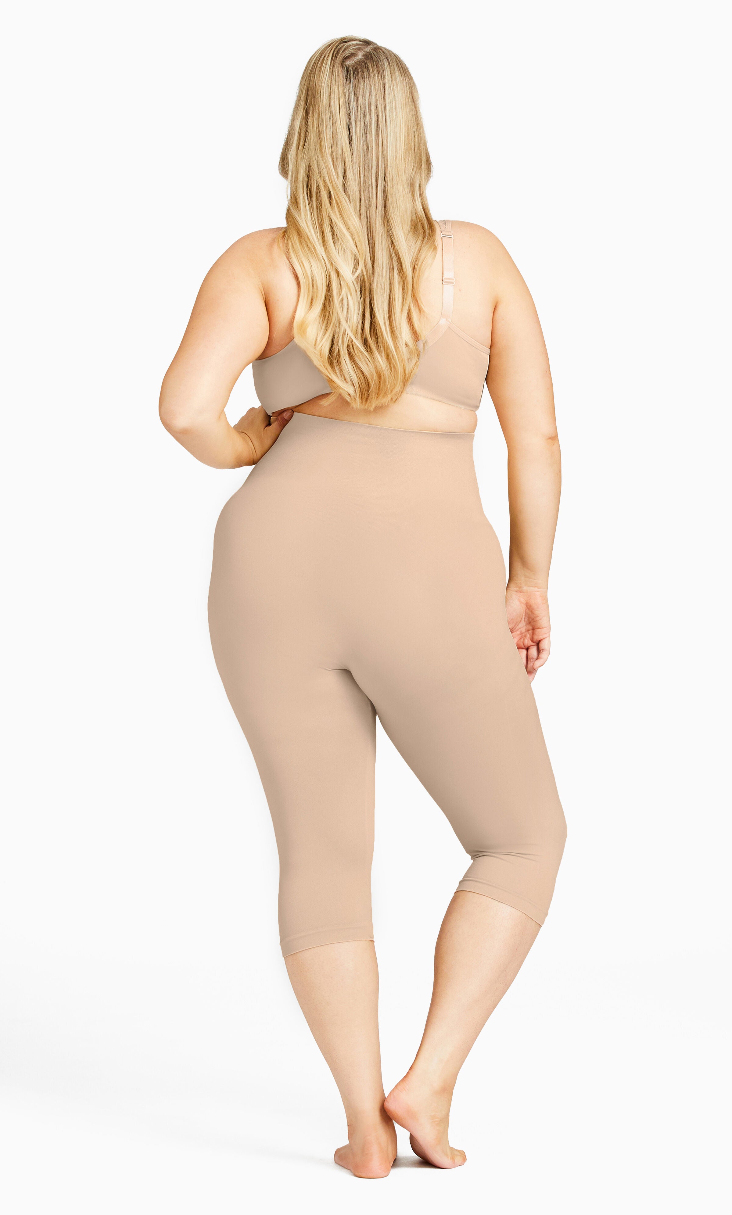 Seamless Hi Waist Capri - beige, , alternate image number 1